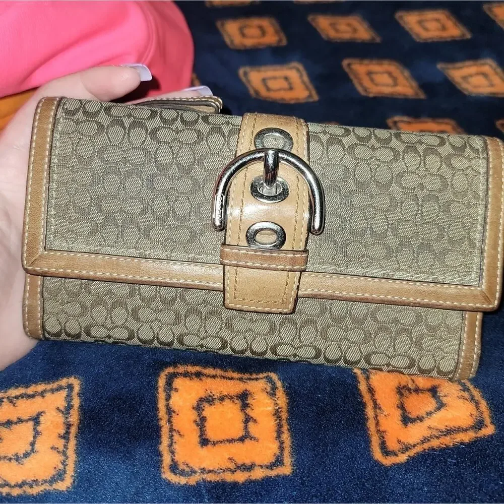 COACH wallet with removable check book